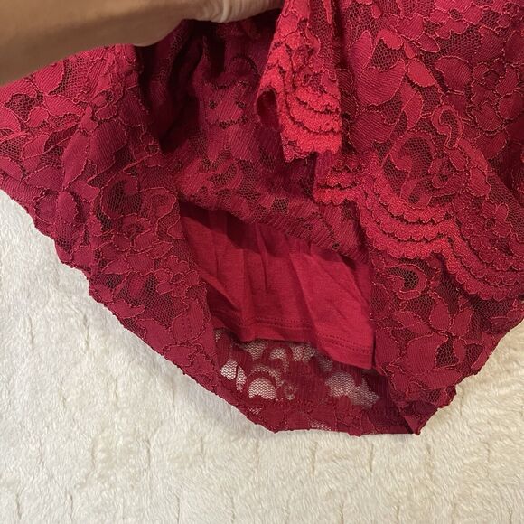 Urban Outfitters Kimchi Blue Red Lace Bodycon Dress‎ Sz Small Made In USA - Picture 8 of 14